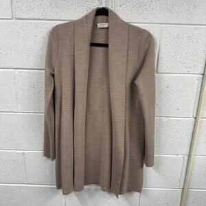 Babaton Size S Open Cardigan Wool Knit Pockets Minimalist Office Classic Aritzia